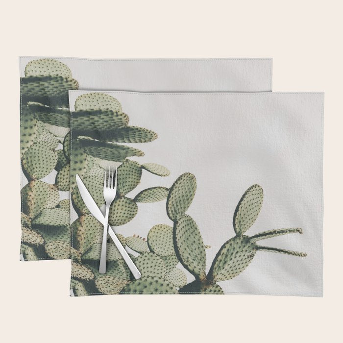Cactus on blue sky #society6 #decor #buyart Placemat Gallery Image 1