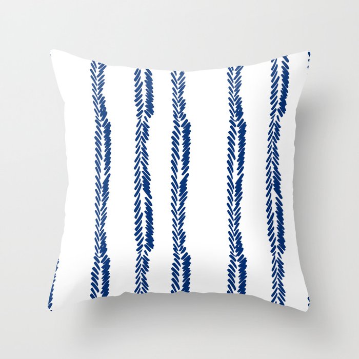 Nautical Herringbone Throw Pillow Gallery Image 6