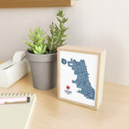 Chicago Neighborhood Map Mini Art Print Gallery Image 2