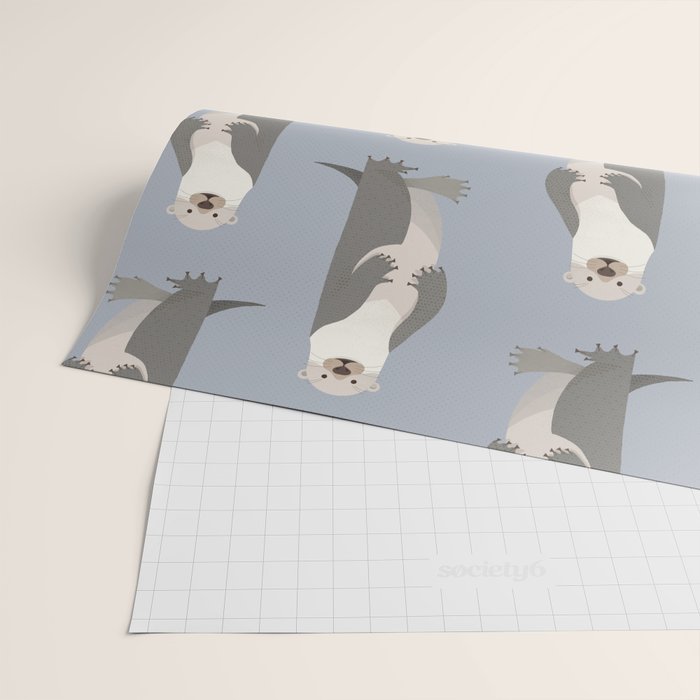 Whimsy Otter Wrapping Paper Gallery Image 2