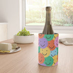 Colorful happy smiling face pattern Wine Chiller Gallery Image 4