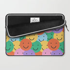 Colorful happy smiling face pattern Laptop Sleeve Gallery Image 2