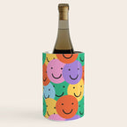 Colorful happy smiling face pattern Wine Chiller Gallery Image 3