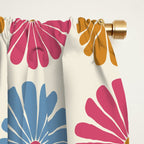 Retro Summer Daisies V Window Curtain Gallery Image 2