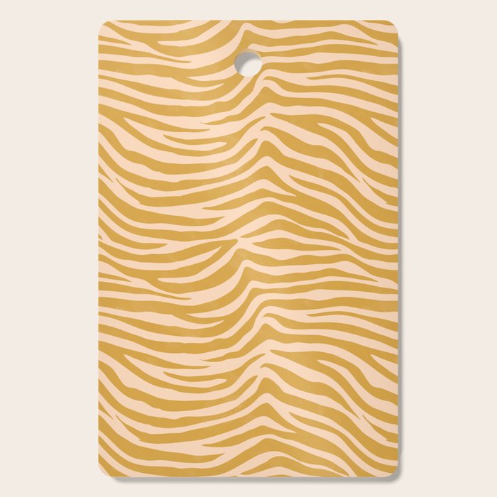 Dopamine Zebra Print In Amber Yellow Cutting Board Gallery Image 1