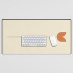 Vintage Tulip Minimalism - Red Desk Mat Gallery Image 1