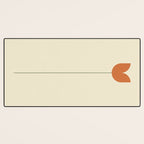 Vintage Tulip Minimalism - Red Desk Mat Gallery Image 3