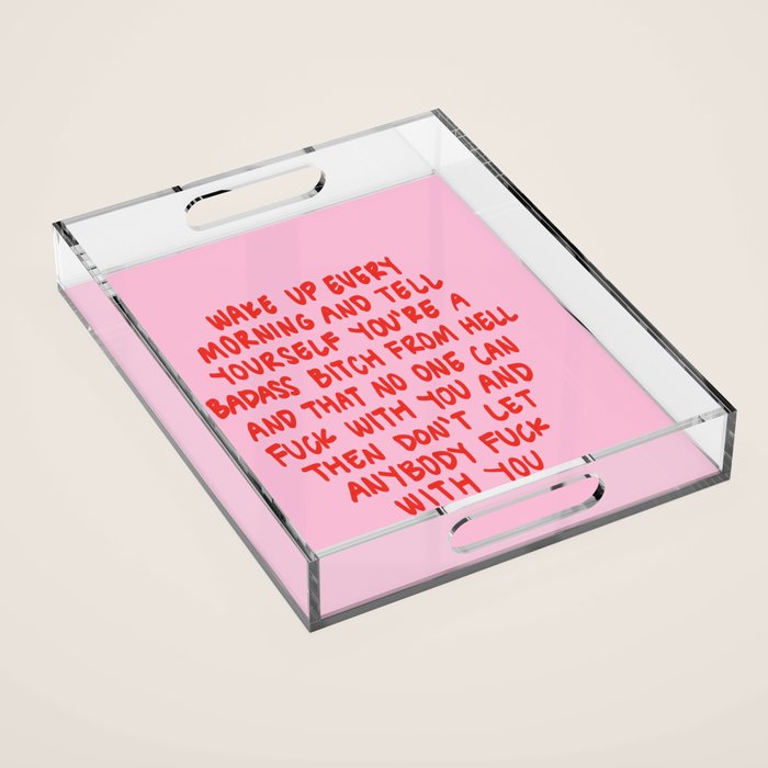 Girl Boss Motto Acrylic Tray Gallery Image 1