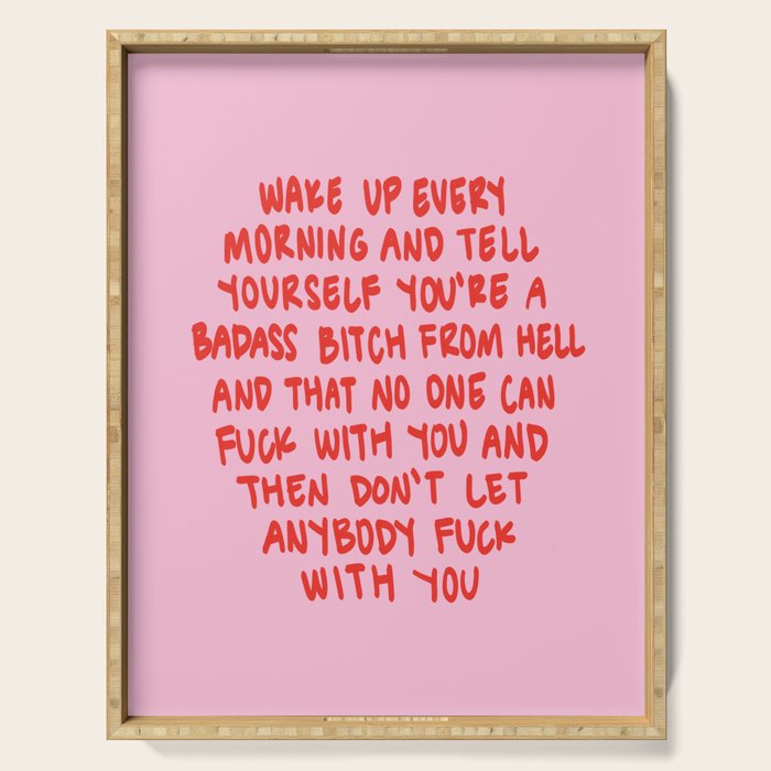 Girl Boss Motto Serving Tray Gallery Image 1