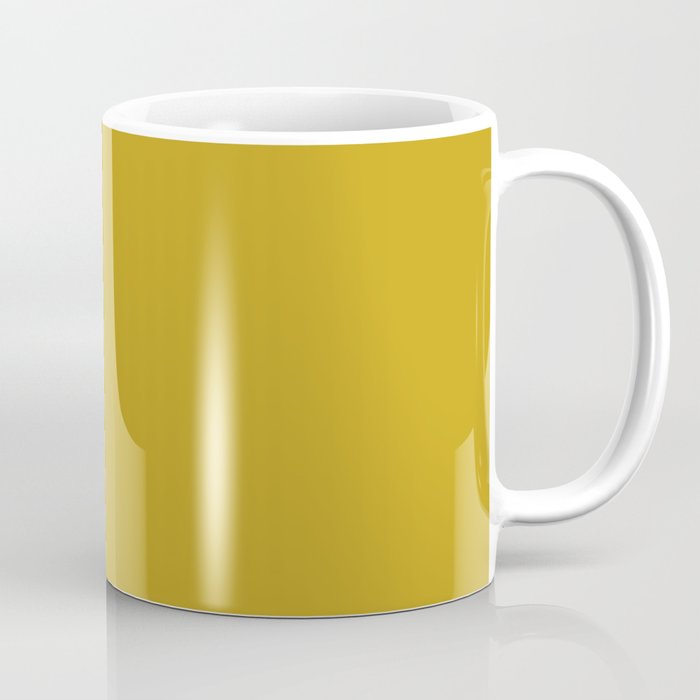 Mid Century Mod Mustard Yellow Solid Coffee Mug Gallery Image 1
