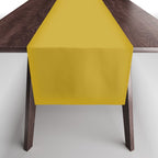 Mid Century Mod Mustard Yellow Solid Table Runner Gallery Image 1