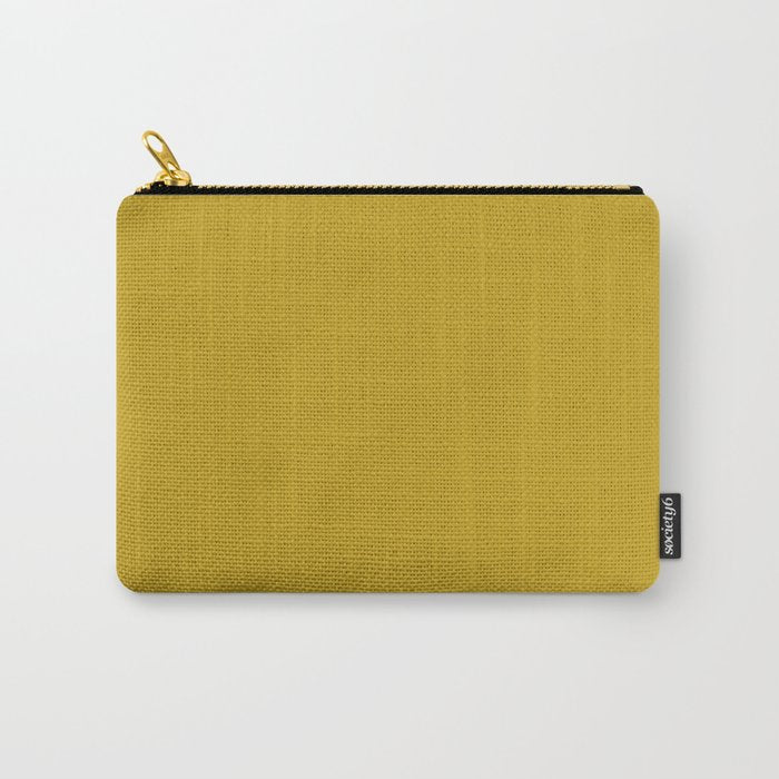 Mid Century Mod Mustard Yellow Solid Carry All Pouch Gallery Image 1
