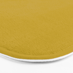 Mid Century Mod Mustard Yellow Solid Bath Mat Gallery Image 3