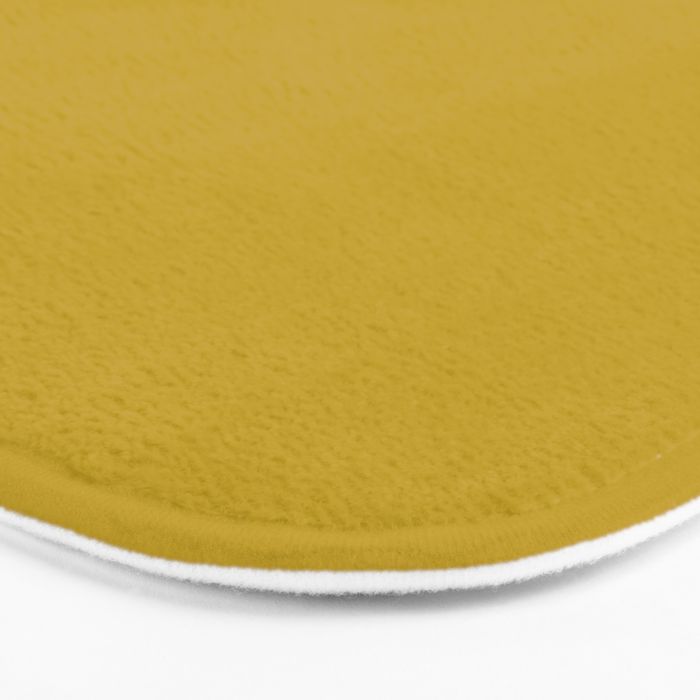 Mid Century Mod Mustard Yellow Solid Bath Mat Gallery Image 3