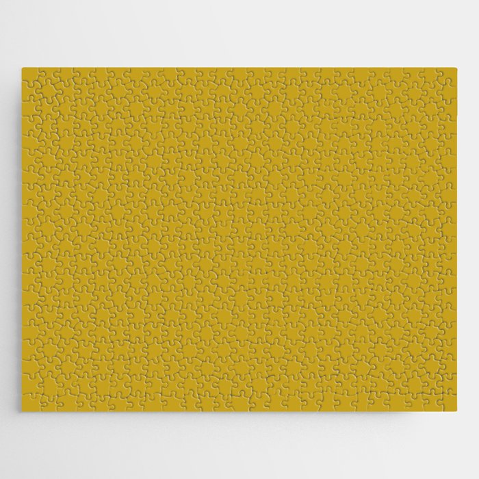 Mid Century Mod Mustard Yellow Solid Jigsaw Puzzle Gallery Image 1