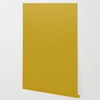 Mid Century Mod Mustard Yellow Solid Wallpaper Gallery Image 2