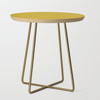 Mid Century Mod Mustard Yellow Solid Side Table Gallery Image 1