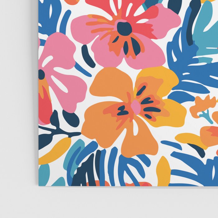 Tropical watercolor flower nature art pattern Poster Gallery Image 3