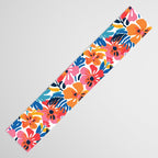 Tropical watercolor flower nature art pattern Table Runner Gallery Image 3