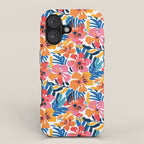 Tropical watercolor flower nature art pattern iPhone Case Gallery Image 1