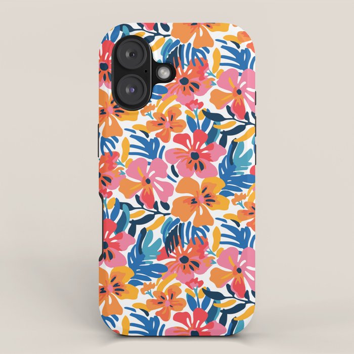 Tropical watercolor flower nature art pattern iPhone Case Gallery Image 1