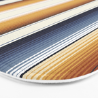 Indigo Blue, Amber Brown and Navajo White Southwest Serape Blanket Stripes Bath Mat Gallery Image 3