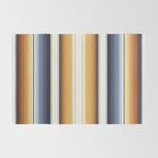 Indigo Blue, Amber Brown and Navajo White Southwest Serape Blanket Stripes Rug Gallery Image 2