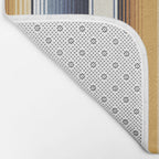 Indigo Blue, Amber Brown and Navajo White Southwest Serape Blanket Stripes Bath Mat Gallery Image 2