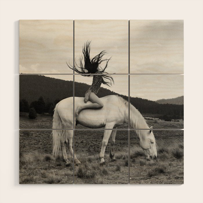 WILD HORSE GIRL Wood Wall Art Gallery Image 1