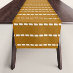 Dashed Lines (Golden Brown) Table Runner Gallery Image 1