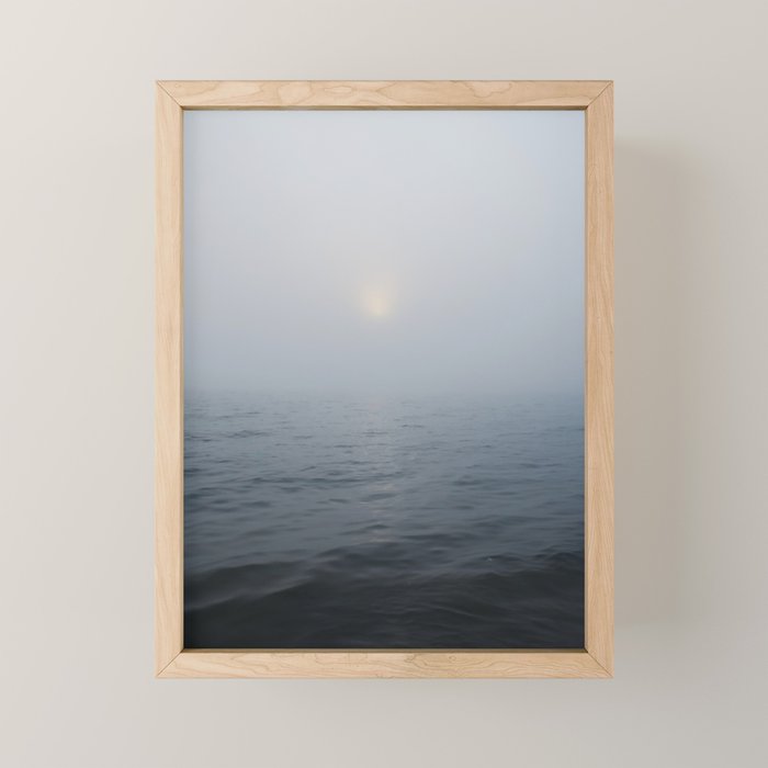 Solitude x Michigan photograph blue periwinkle water travel photo Mini Art Print Gallery Image 1