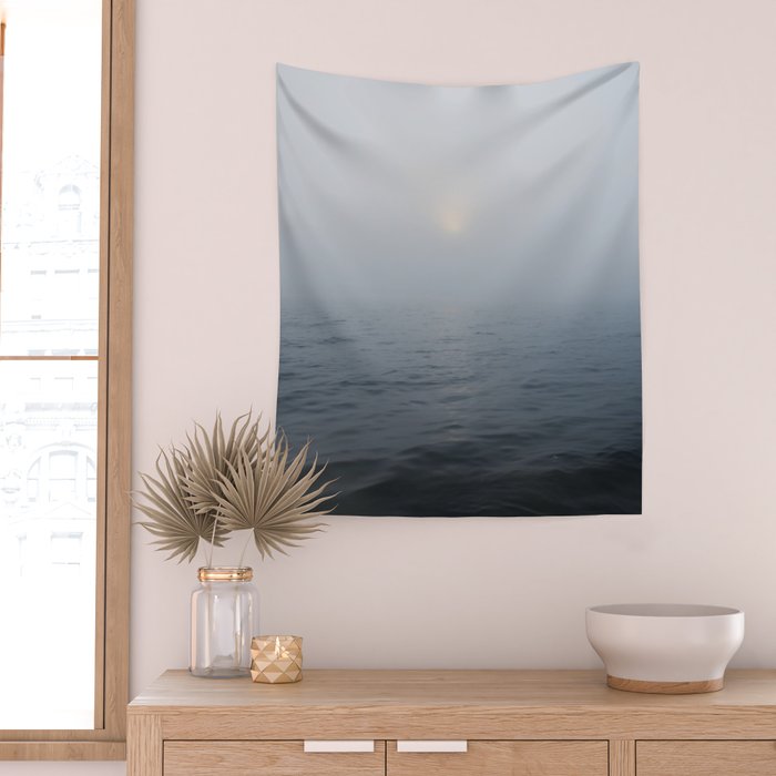 Solitude x Michigan photograph blue periwinkle water travel photo Wall Tapestry Gallery Image 2
