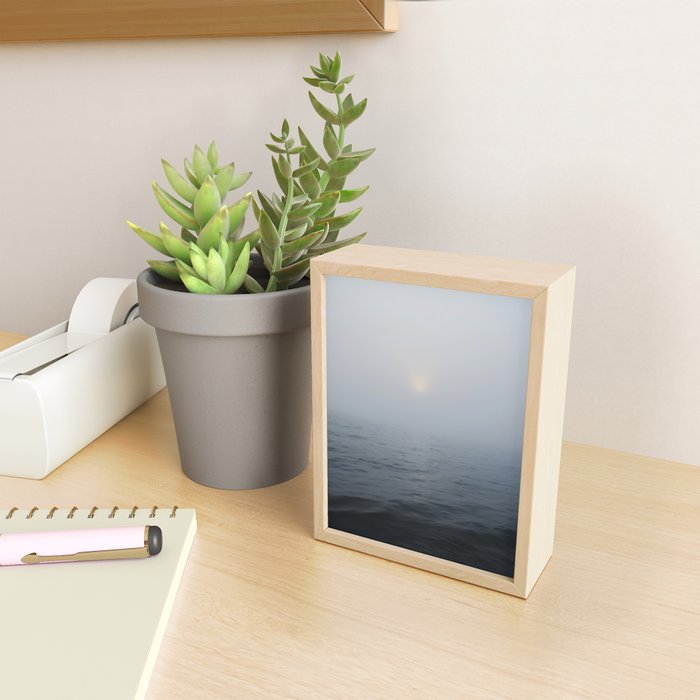 Solitude x Michigan photograph blue periwinkle water travel photo Mini Art Print Gallery Image 2