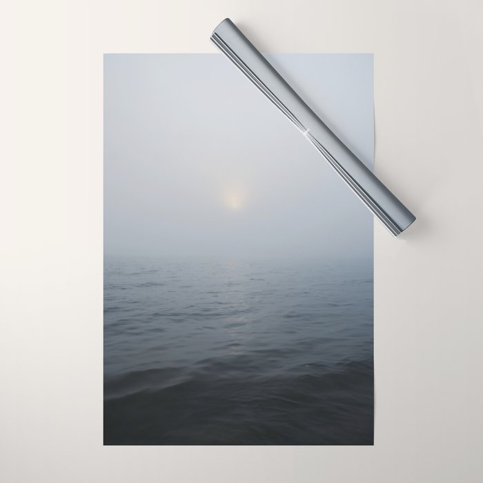 Solitude x Michigan photograph blue periwinkle water travel photo Wrapping Paper Gallery Image 1