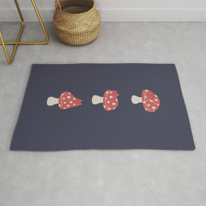 Cat and Plant 48: Cat Mushroom Rug Gallery Image 1