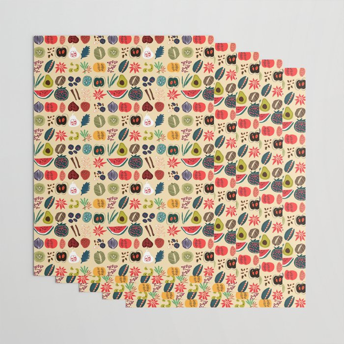 Fruit and Spice Rack Wrapping Paper Gallery Image 3