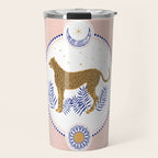 Wild Cheetah and the Moon 2 Travel Mug Gallery Image 1