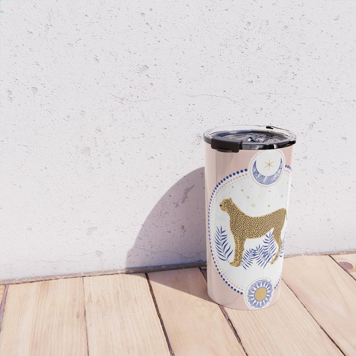 Wild Cheetah and the Moon 2 Travel Mug Gallery Image 4