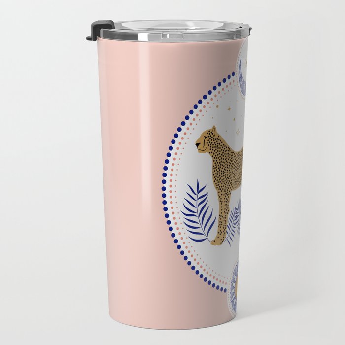 Wild Cheetah and the Moon 2 Travel Mug Gallery Image 3
