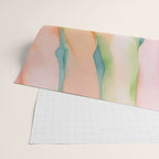 Blush Feathers, Soft Watercolor Pastel Petals, Bohemian Eclectic Minimal Painting Pink Blue Wrapping Paper Gallery Image 2