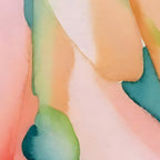 Blush Feathers, Soft Watercolor Pastel Petals, Bohemian Eclectic Minimal Painting Pink Blue Coffee Mug Gallery Image 2