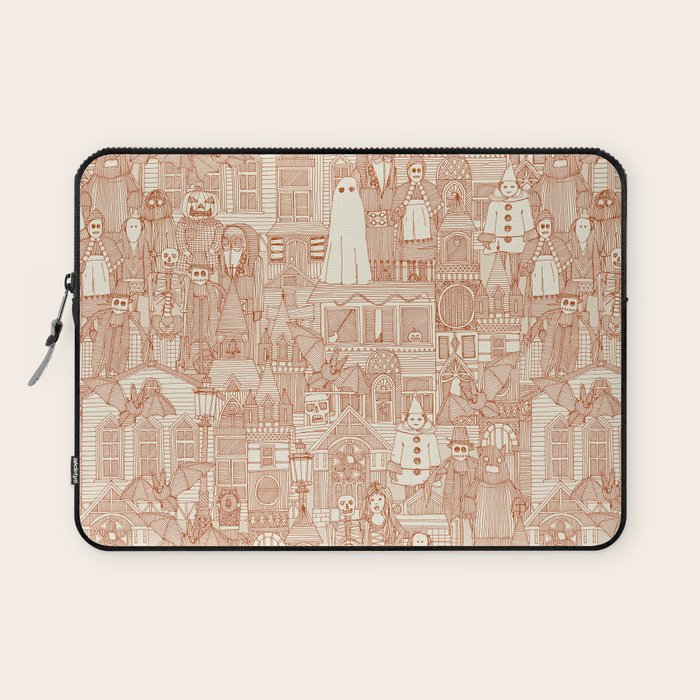 vintage halloween rust ivory Laptop Sleeve Gallery Image 1