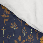 Navy Blue & Mustard Yellow Floral Pattern Comforter Gallery Image 4