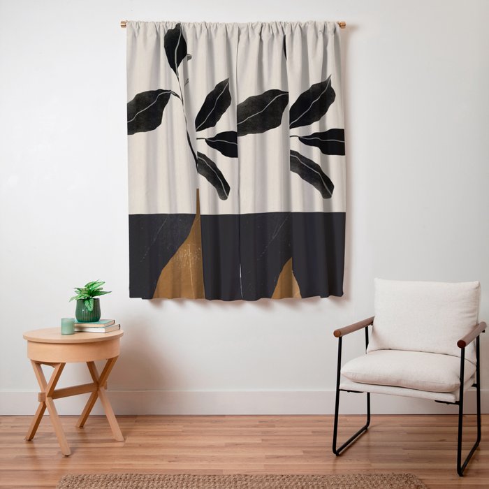 minimal plant 6/2 Window Curtain Gallery Image 3