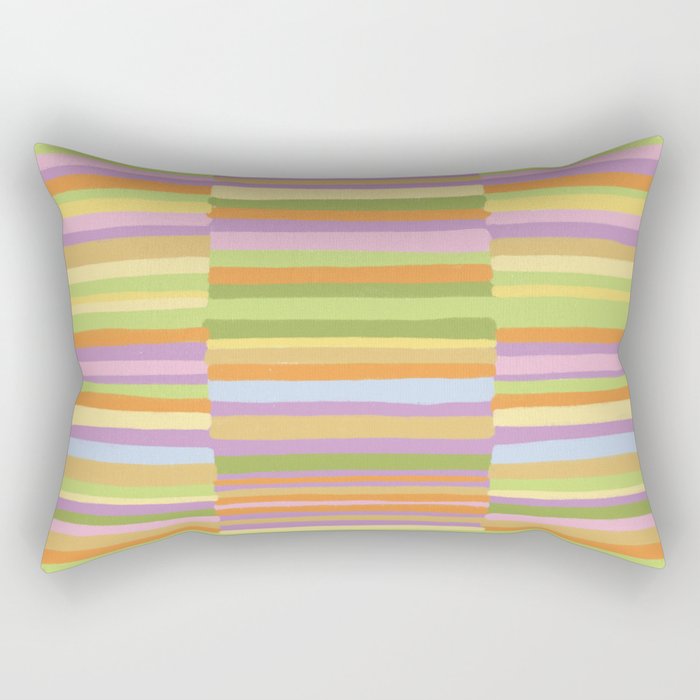 Summertime striped pattern Rectangular Pillow Gallery Image 1