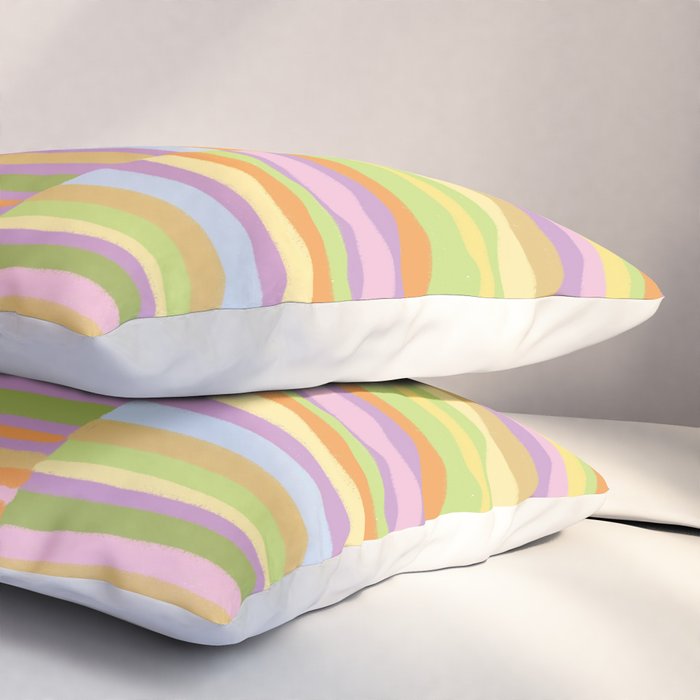 Summertime striped pattern Pillow Sham Gallery Image 3