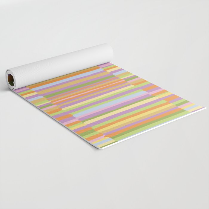Summertime striped pattern Yoga Mat Gallery Image 2