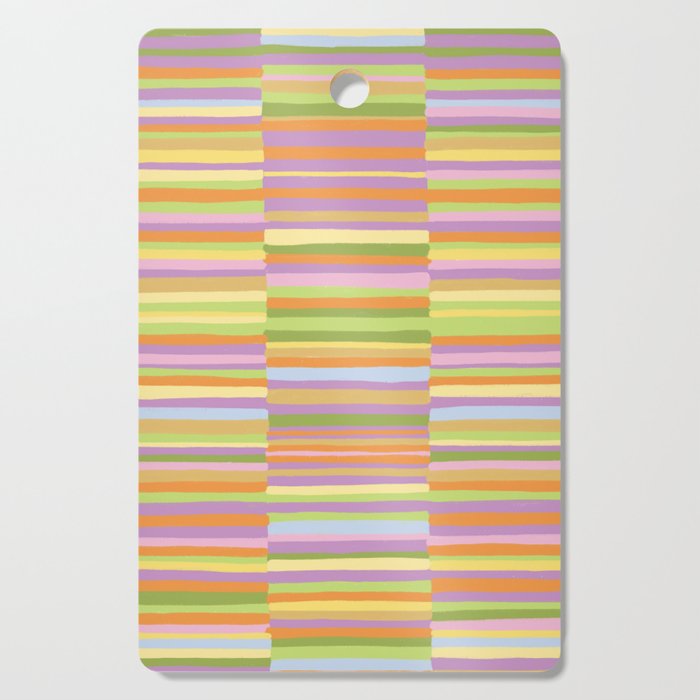 Summertime striped pattern Cutting Board Gallery Image 1