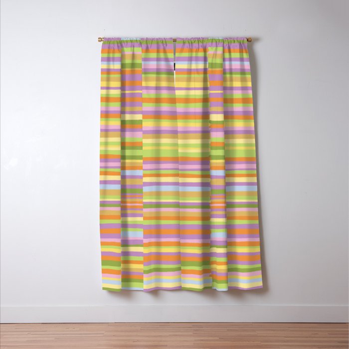 Summertime striped pattern Window Curtain Gallery Image 3