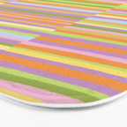 Summertime striped pattern Bath Mat Gallery Image 3